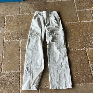 hollister white cargos corduroy